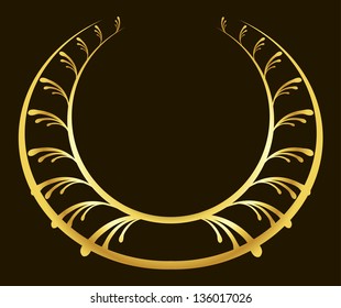 gold laurel wreath. eps10 vector illustration