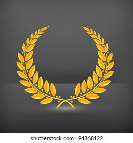 Wreath de oro, vector