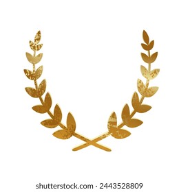 gold laurel wreath - vector illustration