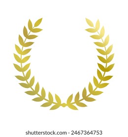 Lorbeerkranz in Gold - Vektorillustration