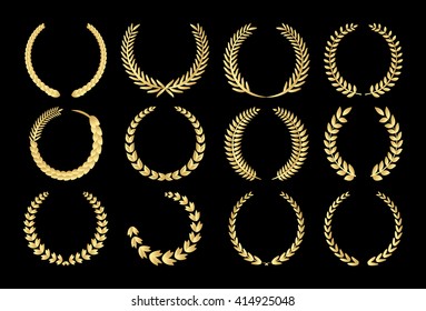 Gold laurel wreaths