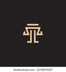 Gold Law es un diseño de logo de una escala dorada hecha de simples líneas doradas.