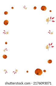 Gold Leaf Background White Vector. Vegetable Decorative. Red Happy Illustration. Foliage Template. Colorful Pumpkin Harvest Texture.