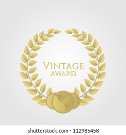 gold leaf frame with global award