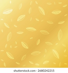 Fondo abstracto del garabato dibujado a mano de la hoja de oro, garabatos felices