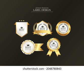 Gold leaf high quality label design 