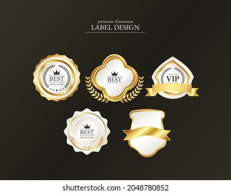 Gold leaf high quality label design 