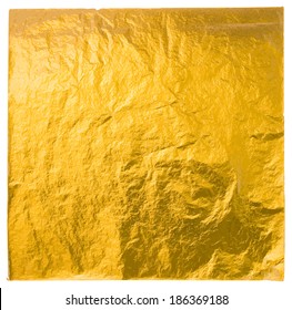 Gold Leaf Isolated On A White Background, Vector