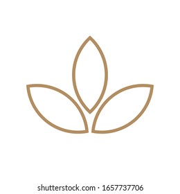 Gold leaf natural and organic ornament symbol