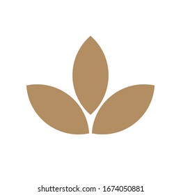 Gold leaf natural and organic ornament symbol