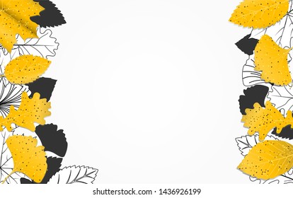 Gold leaf with on white  background vector illustration.
