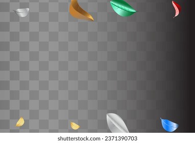 Gold Leaf Organic Vector Black Transparent Background Illustration. Transparent Color Black. Silver Foliage Metallic Background. Leaves Spring Border.