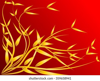 gold leaves background