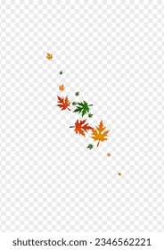 Gold Leaves Background Transparent Vector. Floral Logo Frame. Ocher Flag. Paper Template. Orange Foliage Fall.