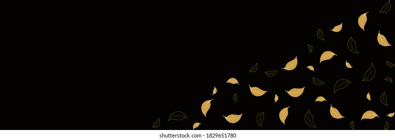 ilustración del vector de fondo de hojas de oro