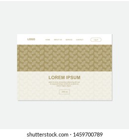 gold leaves, vector landing page templates 