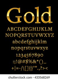 gold letter