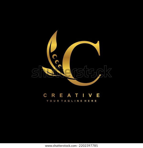 Gold Letter C Logo Luxury Gold Stock Vector (Royalty Free) 2202397785 ...