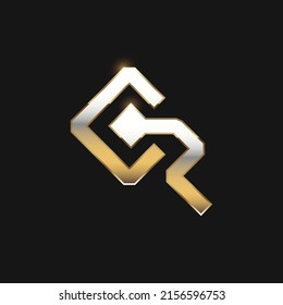 Design-Vektorgrafik mit goldenem Buchstaben für Ihr Markenlogo