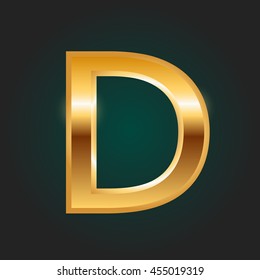 Gold Letter D Vector Stock Vector (Royalty Free) 455019319 | Shutterstock