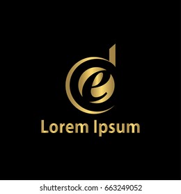 gold letter e business logo