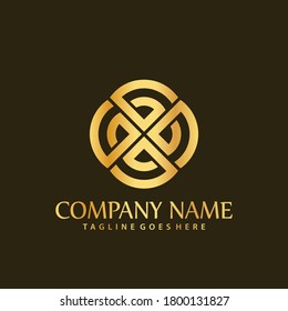 Gold Letter G Flowers Company Modern Logos Design Vector Illustration Template