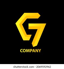 Gold Letter G Logo. G Letter Modern Design Vector