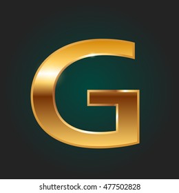 Gold letter G - vector