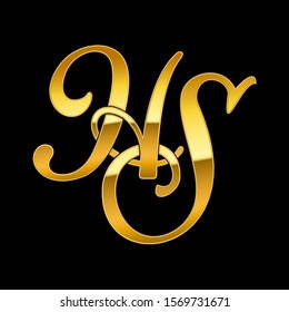 gold letter H and S logo 