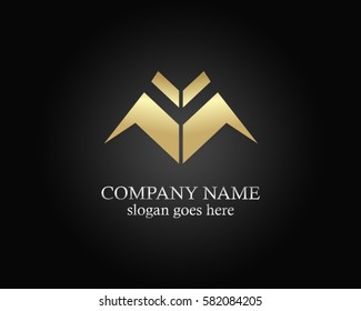gold letter m logo