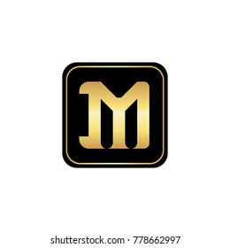 Gold Letter M logo