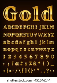 gold letter set
