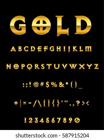 gold letter set
