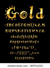 gold letter set