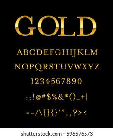 gold letter set 