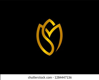 Gold Letter SM Tulip