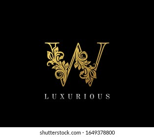 Gold Letter W Logo W Letter Stock Vector (Royalty Free) 1649378800 ...