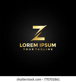 Gold Letter Z Logo Vector Stock Vector (Royalty Free) 770701861 ...