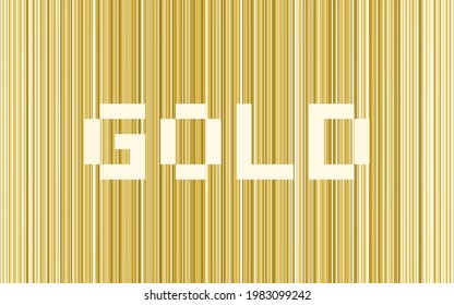 Letras doradas que hacen espacio en rayas de línea dorada aisladas en fondo de tono dorado, diseño de ilustración de fondo vectorial.
