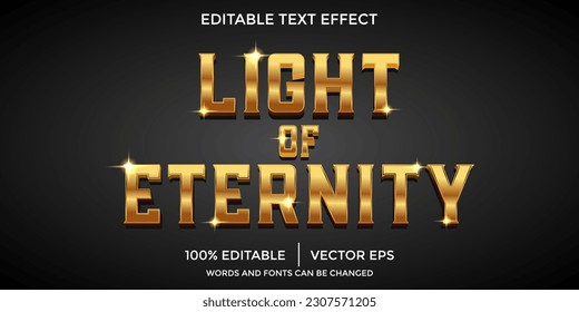  gold light 3d style editable text effect