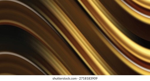 Diseño de fondo de ondas azules Abstractas de luz dorada