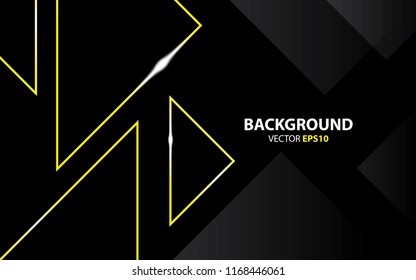 Gold light and black background vector