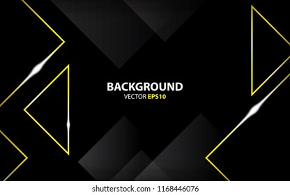 Gold light and black background vector