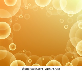 Fondo del bokek de la luz del cielo de la burbuja de la luz del oro