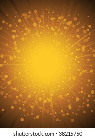 Gold light burst background