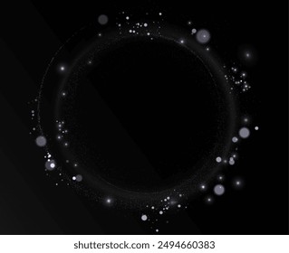 Gold light circle with with glittering dust and shimmery particles. 2024 Happy New Year and Merry Christmas Abstract shiny color gold wave design element	

