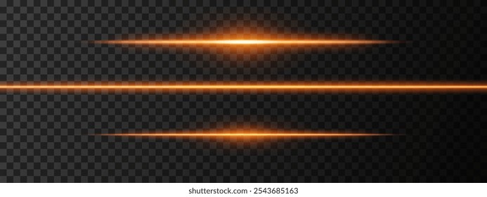 Rayo de deslumbramiento de luz dorada. Un reflejo de haz Horizontal agudo. Diseños de ciencia ficción, transiciones de luz o efectos futuristas. Rayas de luz brillante y efectos de neón. Fondo de Fondo de pantalla de brillo dinámico