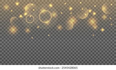 Vector bokeh brillante de luz dorada y textura brillante