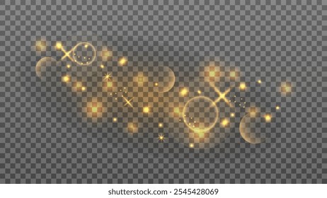 gold light and glitter texture glowing bokeh vector