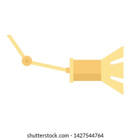 Gold light lamp icon. Flat illustration of gold light lamp vector icon for web design